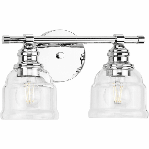 Progress Ambrose 2-LT Bath Vanity Light - Polished Chrome - P300374-015