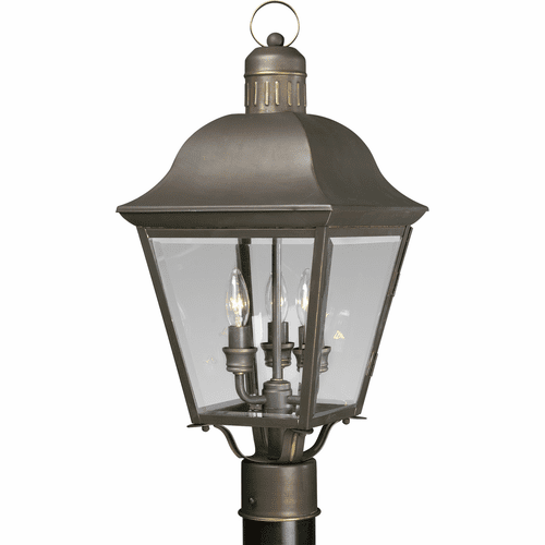 Progress Andover 3-LT Outdoor Post Lantern - Antique Bronze - P5487-20
