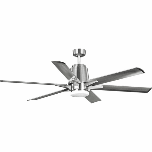 Progress Arlo 60" 6 Blade Ceiling Fan W/LED - Brushed Nickel - P250026-009-30