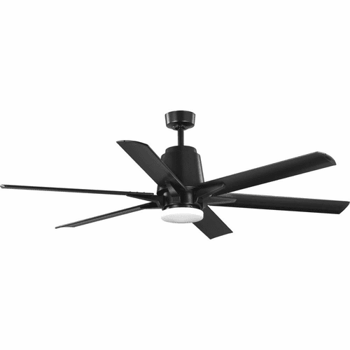 Progress Arlo 60" 6 Blade Ceiling Fan W/LED Light - Black - P250026-031-30
