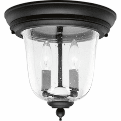 Progress Ashmore 2-LT Outdoor 10-1/2" Close-to-Ceiling - Textured Black - P5562-31