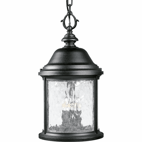Progress Ashmore 3-LT Outdoor Hanging Lantern - Textured Black - P5550-31