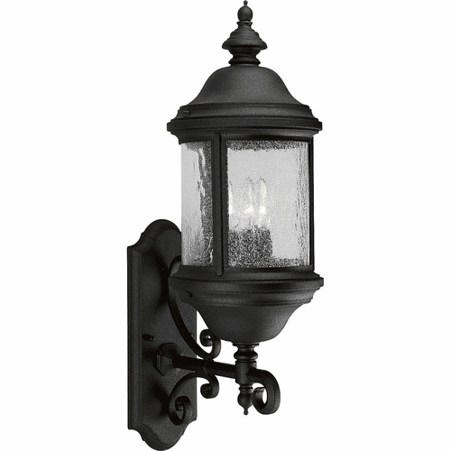 Progress Ashmore 3-LT Outdoor Wall Lantern - Textured Black - P5652-31