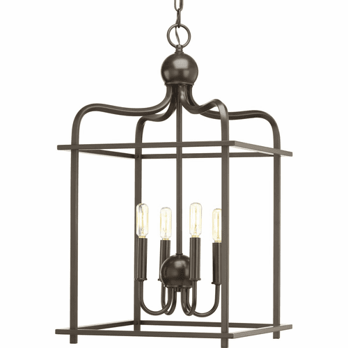 Progress Assembly Hall Collection 4LT Foyer Pendant - Antique Bronze - P500036-020