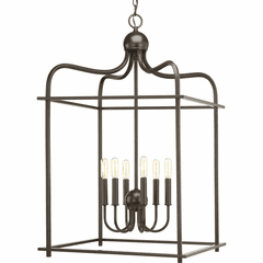 Progress Assembly Hall Collection 6LT Foyer Pendant - Antique Bronze - P500037-020