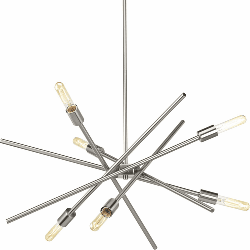 Progress Astra Collection 6-LT Chandelier - Brushed Nickel - P400108-009