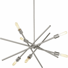 Progress Astra Collection 6-LT Chandelier - Brushed Nickel - P400108-009