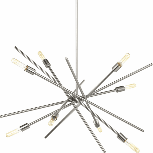 Progress Astra Collection 8-LT Chandelier - Brushed Nickel - P400109-009