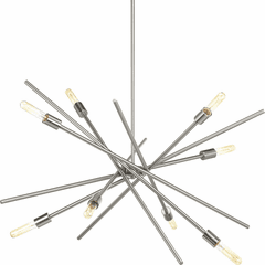 Progress Astra Collection 8-LT Chandelier - Brushed Nickel - P400109-009