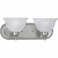 Progress Avalon Collection 2-LT Bath Vanity - Brushed Nickel - P3267-09