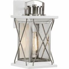 Progress Barlowe 1-Light 100W Wall Lantern - Stainless Steel - P560156-135