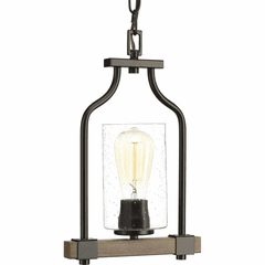 Progress Barnes Mill Collection 1-LT Mini-Pendant - Antique Bronze - P500056-020