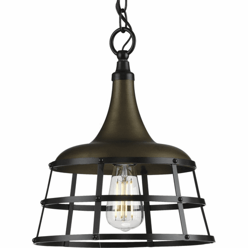 Progress Bastille 1-Light 60W Pendant - Aged Brass - P500236-161