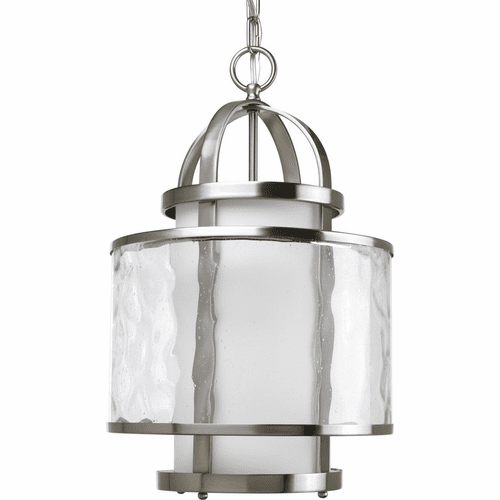 Progress Bay Court Collection 1-LT Foyer Pendant - Brushed Nickel - P3701-09