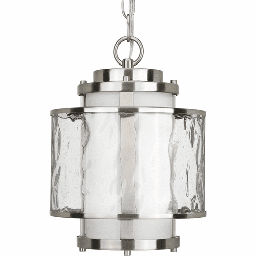 Progress Bay Court Collection 1-LT Hanging Lantern - Brushed Nickel - P5589-09