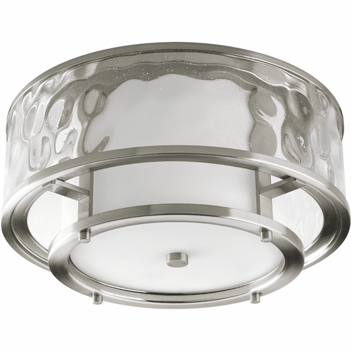 Progress Bay Court Collection 2-LT 15" Flush Mount - Brushed Nickel - P3942-09