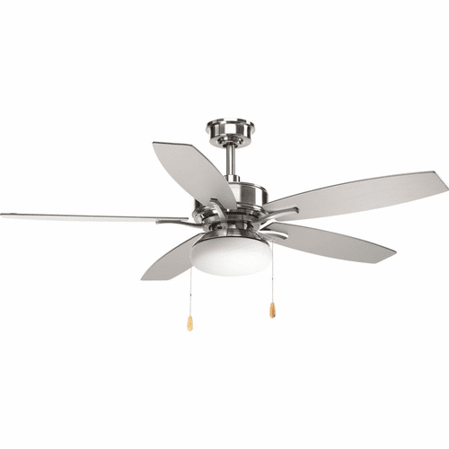 Progress Billows Collection 52" 5 -Blade Ceiling Fan - Brushed Nickel - P2552-09