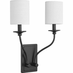 Progress Bonita 2-Light 60W Wall Sconce - Black - P710019-031
