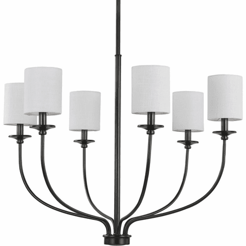Progress Bonita 6-Light 40W Chandelier - Black - P400227-031