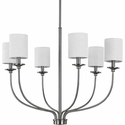 Progress Bonita 6-Light 40W Chandelier - Brushed Nickel - P400227-009