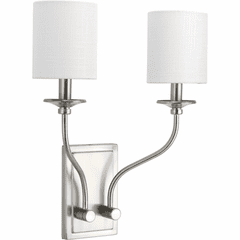 Progress Bonita Collection 2-LT Wall Sconce - Brushed Nickel - P710019-009