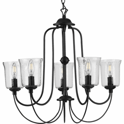 Progress Bowman 5-Light 60W Chandelier - Black - P400194-031