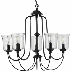 Progress Bowman 5-Light 60W Chandelier - Black - P400194-031