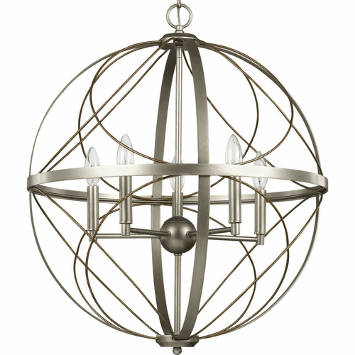 Progress Brandywine 5-Light 60W Pendant - Silver Ridge - P500287-134
