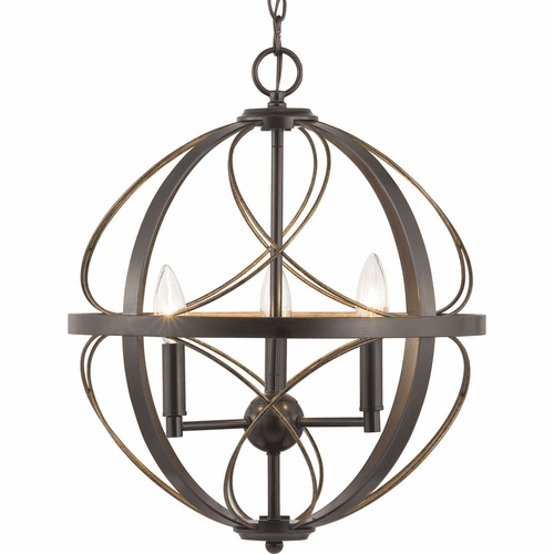Progress Brandywine Collection 3-LT Pendant - Antique Bronze - P500068-020