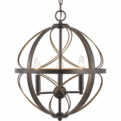 Progress Brandywine Collection 3-LT Pendant - Antique Bronze - P500068-020