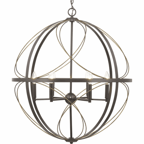 Progress Brandywine Collection 6-LT Pendant - Antique Bronze - P500069-020