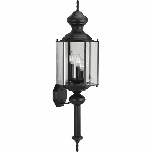 Progress BrassGUARD 3-LT Outdoor Wall Lantern - Black - P5731-31