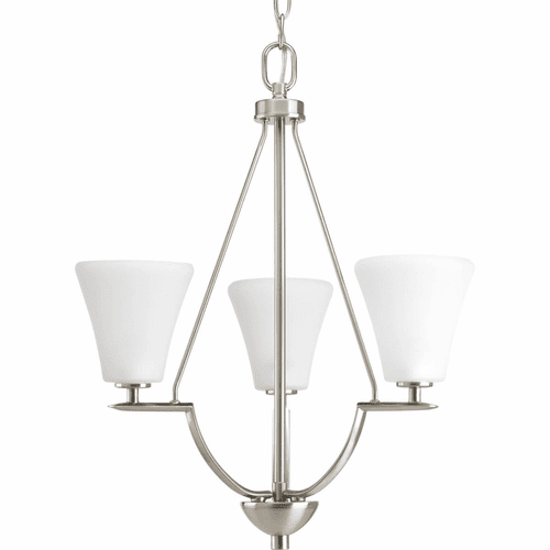 Progress Bravo Collection 3-LT Foyer Chandelier - Brushed Nickel - P3821-09