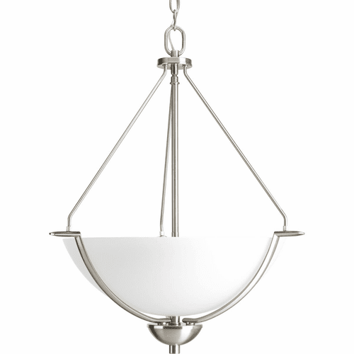 Progress Bravo Collection 3-LT Inverted Pendant - Brushed Nickel - P3912-09