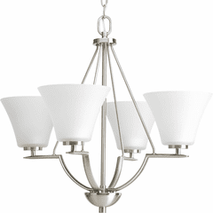Progress Bravo Collection 4-LT Chandelier - Brushed Nickel - P4622-09
