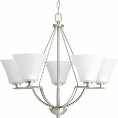Progress Bravo Collection 5-LT Chandelier - Brushed Nickel - P4623-09