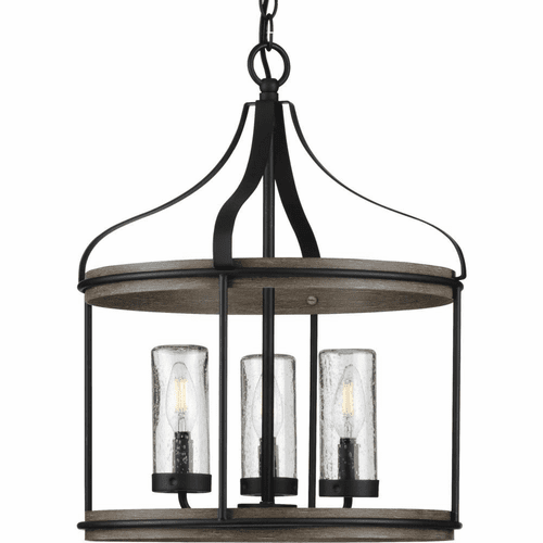 Progress Brenham 3-Light 60W Pendant - Black - P500235-031
