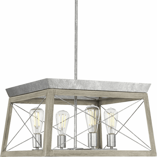 Progress Briarwood 4-LT Chandelier - Galvanized - P400047-141