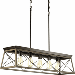 Progress Briarwood 5-LT Linear Chandelier - Antique Bronze - P400048-020