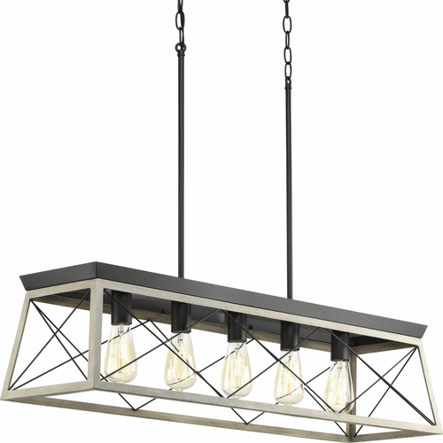 Progress Briarwood Collection 5-LT Linear Chandelier - Graphite - P400048-143