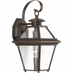 Progress Burlington 1-LT Outdoor Small Wall Lantern - Antique Bronze - P6615-20 Progress Burlington 1-LT Outdoor Small Wall Lantern - Antique Bronze - P6615-20