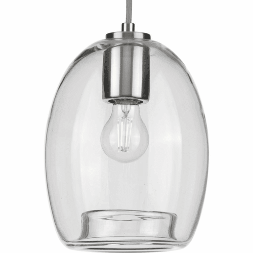 Progress Caisson 1-Light 60W Mini-Pendant - Brushed Nickel - P500159-009