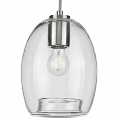 Progress Caisson 1-Light 60W Mini-Pendant - Brushed Nickel - P500159-009