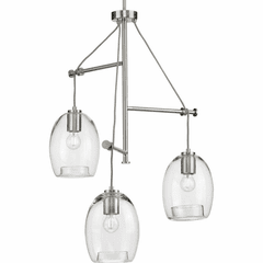Progress Caisson 3-Light 60W Pendant - Brushed Nickel - P500160-009
