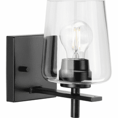 Progress Calais 1-LT Bath Vanity Light - Matte Black - P300360-31M