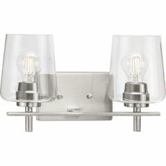 Progress Calais 2-LT Bath Vanity Light - Brushed Nickel - P300361-009