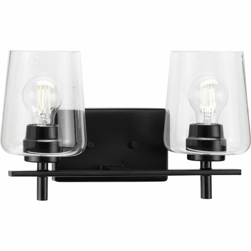 Progress Calais 2-LT Bath Vanity Light - Matte Black - P300361-31M