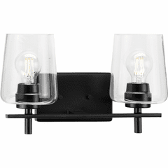 Progress Calais 2-LT Bath Vanity Light - Matte Black - P300361-31M