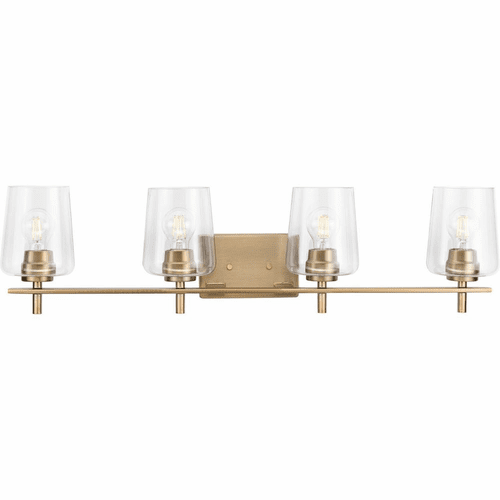 Progress Calais 4-LT Bath Vanity Light - Vintage Brass - P300363-163