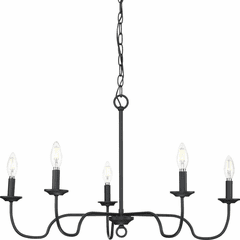Progress Canebrake 5-LT Chandelier - Matte Black - P400291-31M